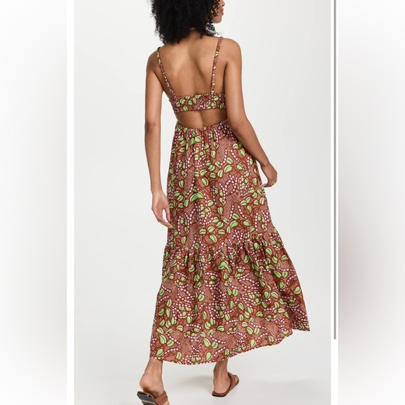 A.L.C. Women's Rhodes Dress, Bronze Tone/Green Kick Multi, 0 - Picture 4 of 8